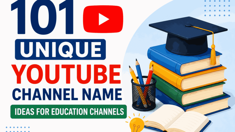 YouTube Channel Name Ideas for Education