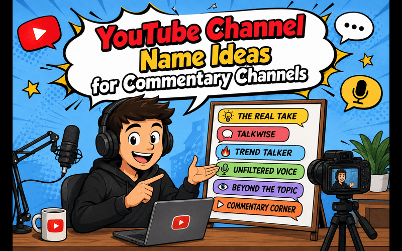 YouTube Channel Name Ideas for Commentary Channels