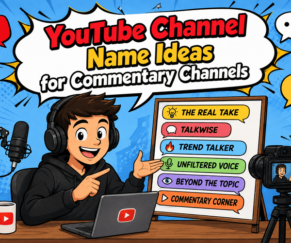 YouTube Channel Name Ideas for Commentary Channels