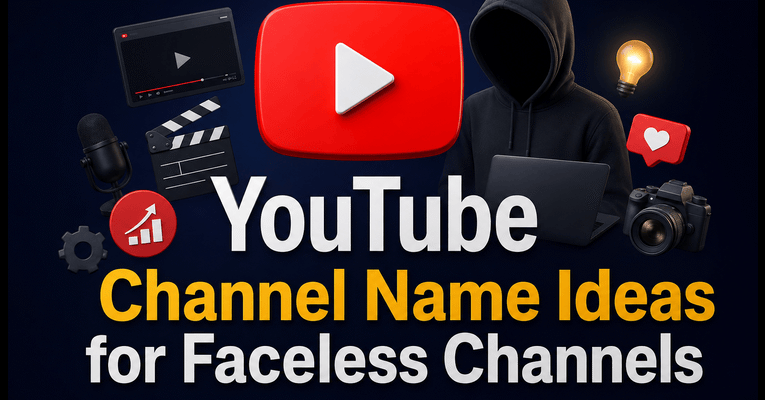 YouTube Channel Name Ideas for Faceless Channels