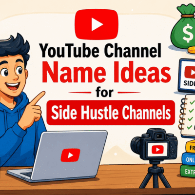 YouTube Channel Name Ideas for Side Hustle Channels