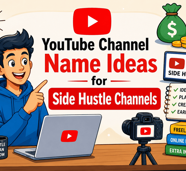 YouTube Channel Name Ideas for Side Hustle Channels
