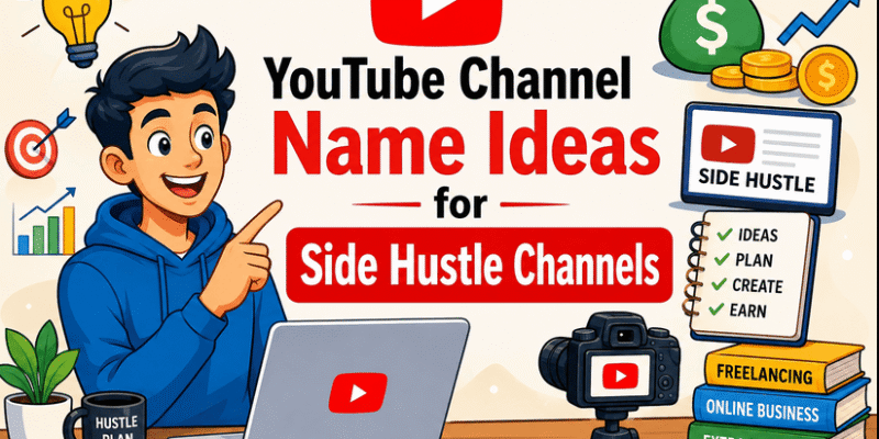 YouTube Channel Name Ideas for Side Hustle Channels