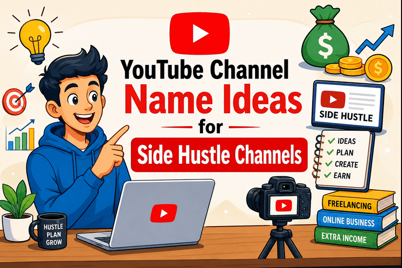 YouTube Channel Name Ideas for Side Hustle Channels