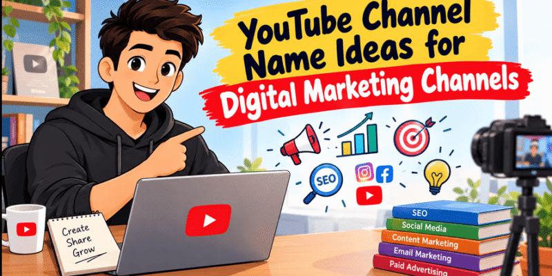 YouTube Channel Name Ideas for Digital Marketing Channels