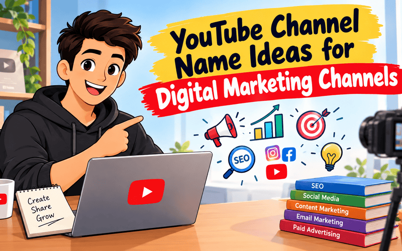 YouTube Channel Name Ideas for Digital Marketing Channels