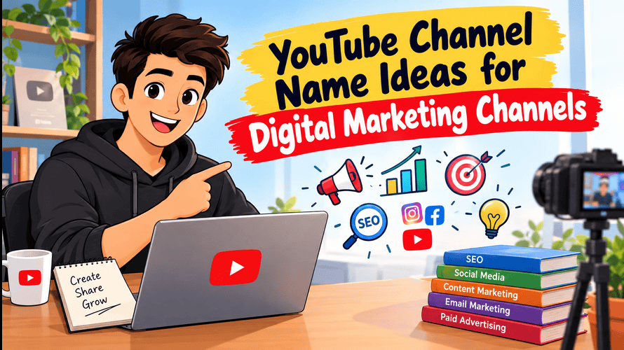 YouTube Channel Name Ideas for Digital Marketing Channels