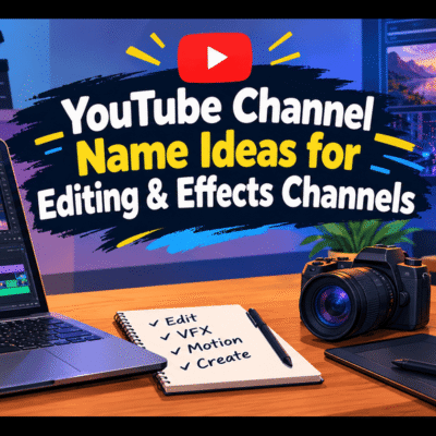 YouTube Channel Name Ideas for Editing & Effects Channels
