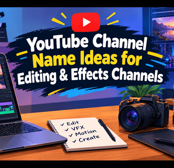 YouTube Channel Name Ideas for Editing & Effects Channels