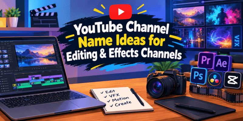 YouTube Channel Name Ideas for Editing & Effects Channels