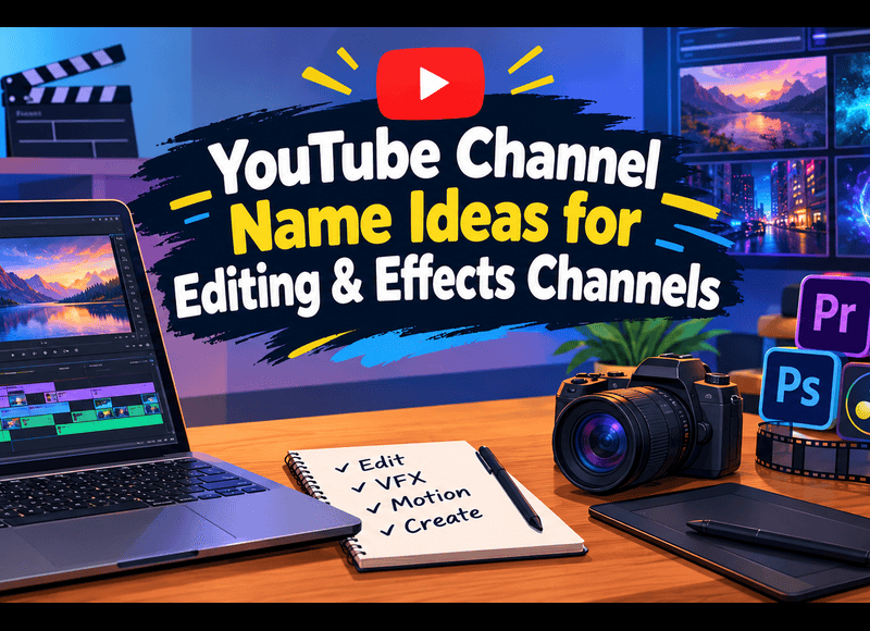 YouTube Channel Name Ideas for Editing & Effects Channels
