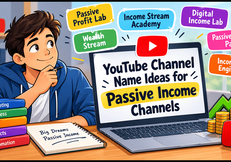 YouTube Channel Name Ideas for Passive Income Channels
