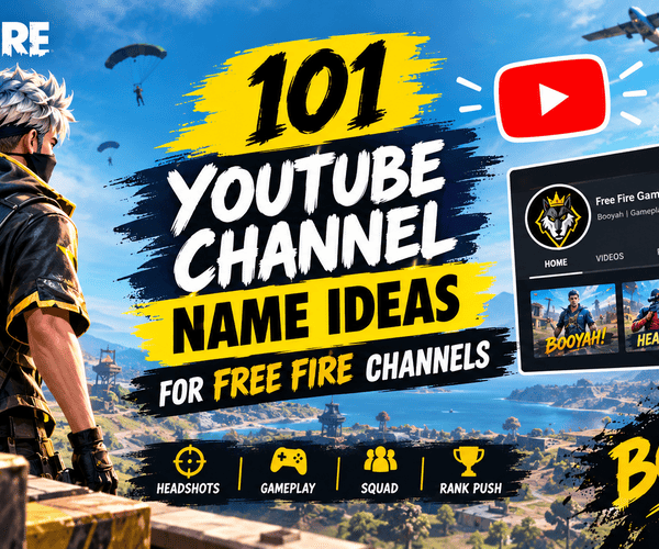 YouTube Channel Name Ideas for Free Fire Channels