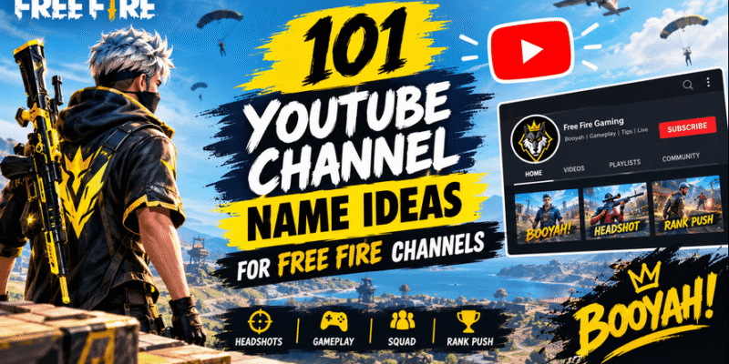 YouTube Channel Name Ideas for Free Fire Channels