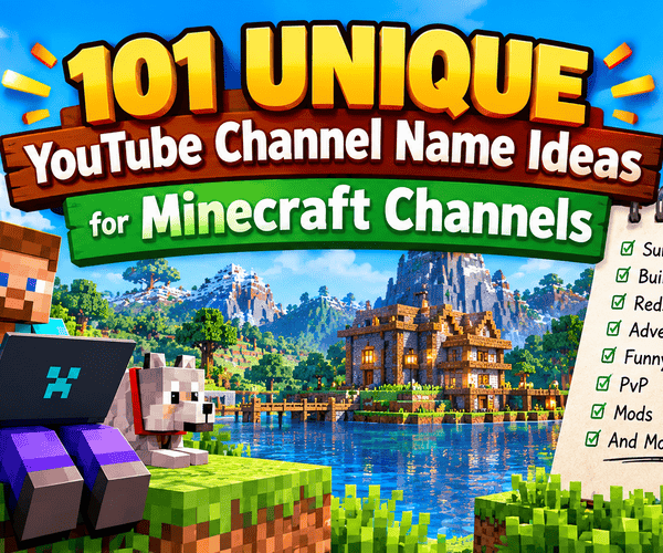YouTube Channel Name Ideas for Minecraft Channels