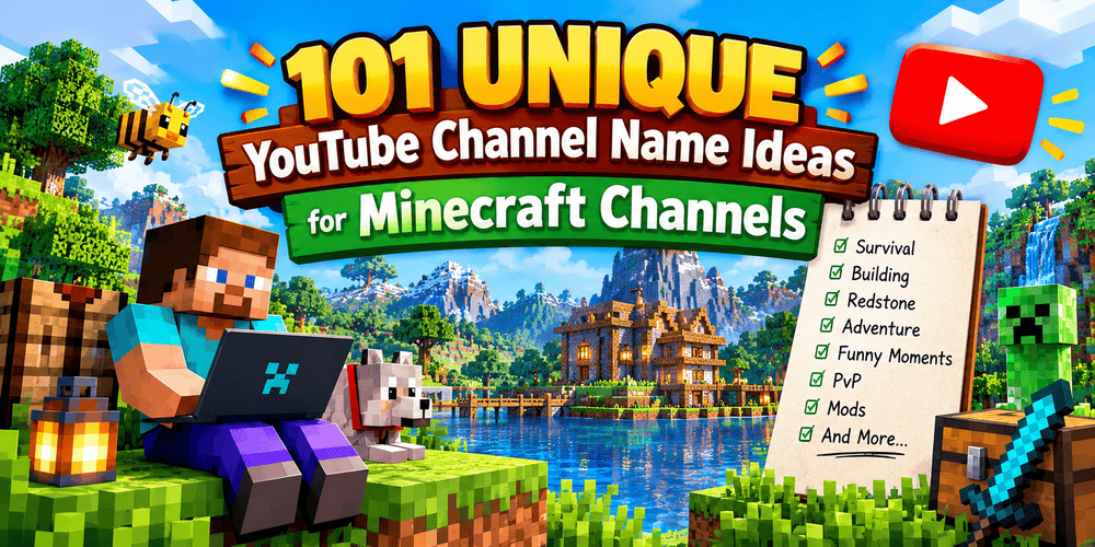 YouTube Channel Name Ideas for Minecraft Channels