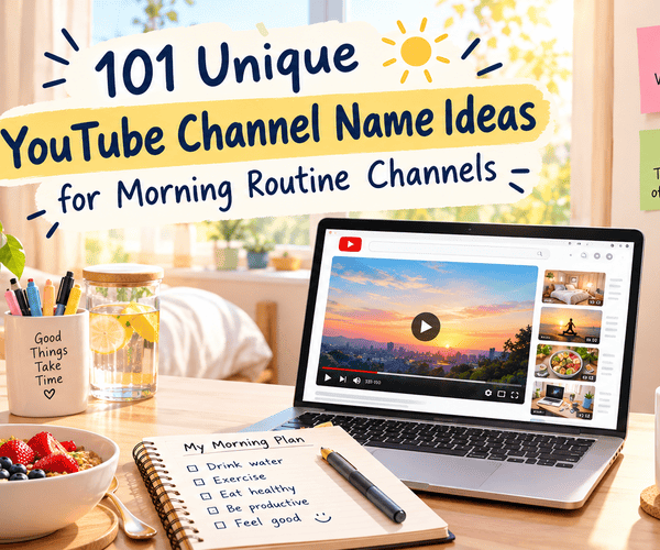 YouTube Channel Name Ideas for Morning Routine Channels