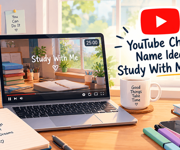 YouTube Channel Name Ideas for Study With Me Channels
