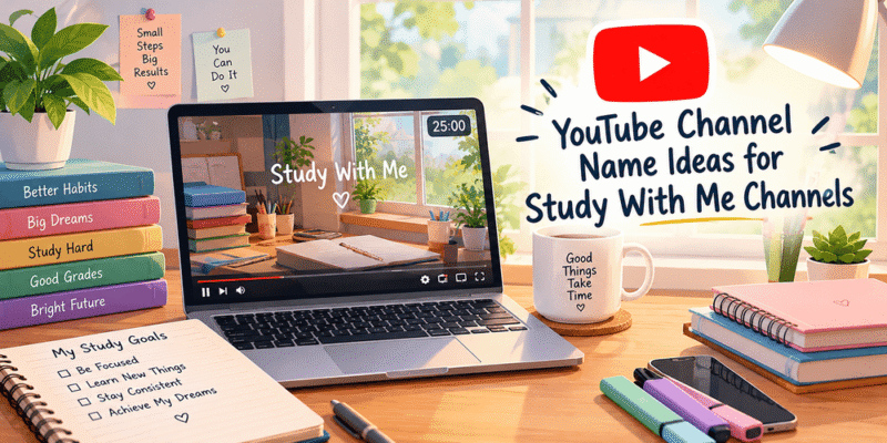 YouTube Channel Name Ideas for Study With Me Channels
