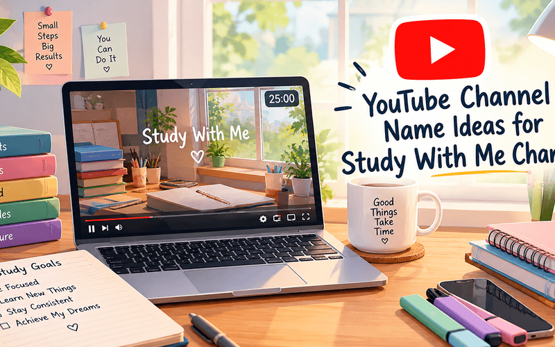 YouTube Channel Name Ideas for Study With Me Channels