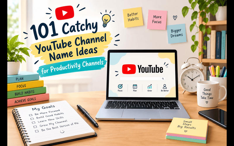 YouTube Channel Name Ideas for Productivity Channels