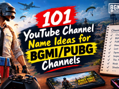 YouTube Channel Name Ideas for BGMI/PUBG Channels