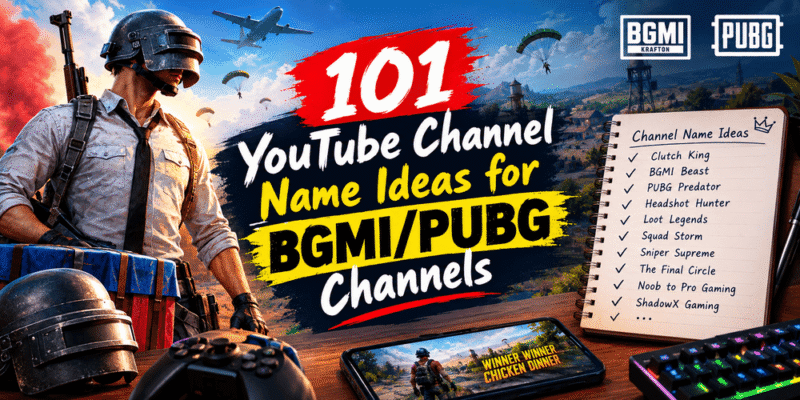 YouTube Channel Name Ideas for BGMI/PUBG Channels